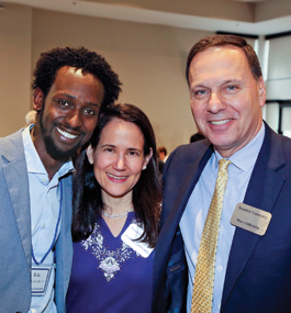 Scholarship student with Jessica and Ron Liebowitz